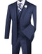 Harlem Nights Suits for Men - 1920s Blue Square Plaid Mens Suit 3 Piece Regular Fit Vinci V2RW-13