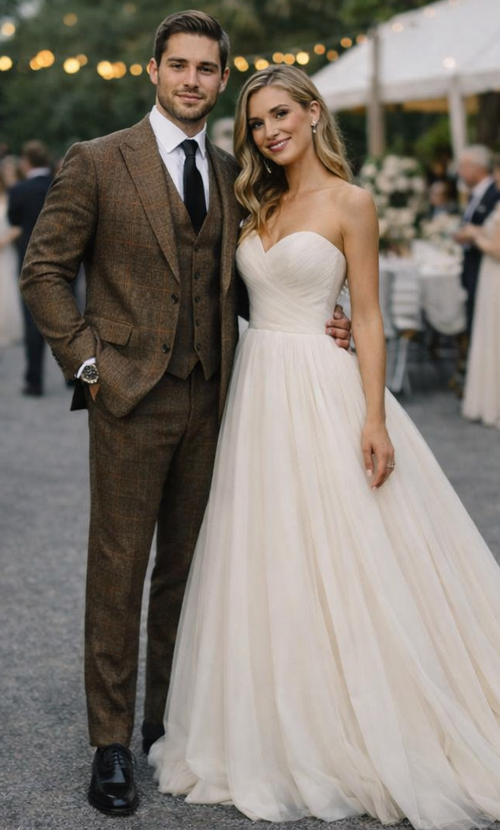 1930s Fashion Tweed ~ Herringbone Pattern  - 1930 Suit -  1930s Tuxedo - Brown Suit