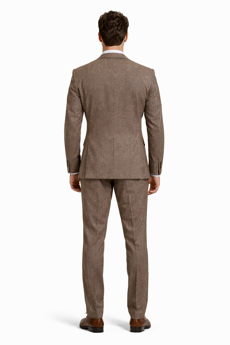 1930s Fashion Tweed ~ Herringbone Pattern  - Mens 1930 Suit -  1930s Tuxedo