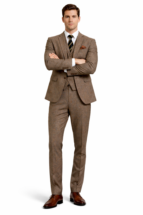 1930s Fashion Tweed ~ Herringbone Pattern  - Mens 1930 Suit -  1930s Tuxedo