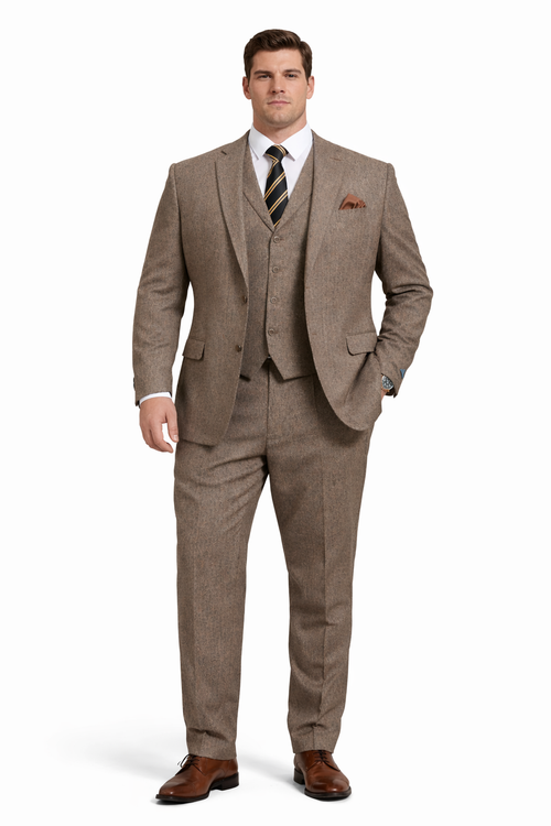 1930s Fashion Tweed ~ Herringbone Pattern  - Mens 1930 Suit -  1930s Tuxedo