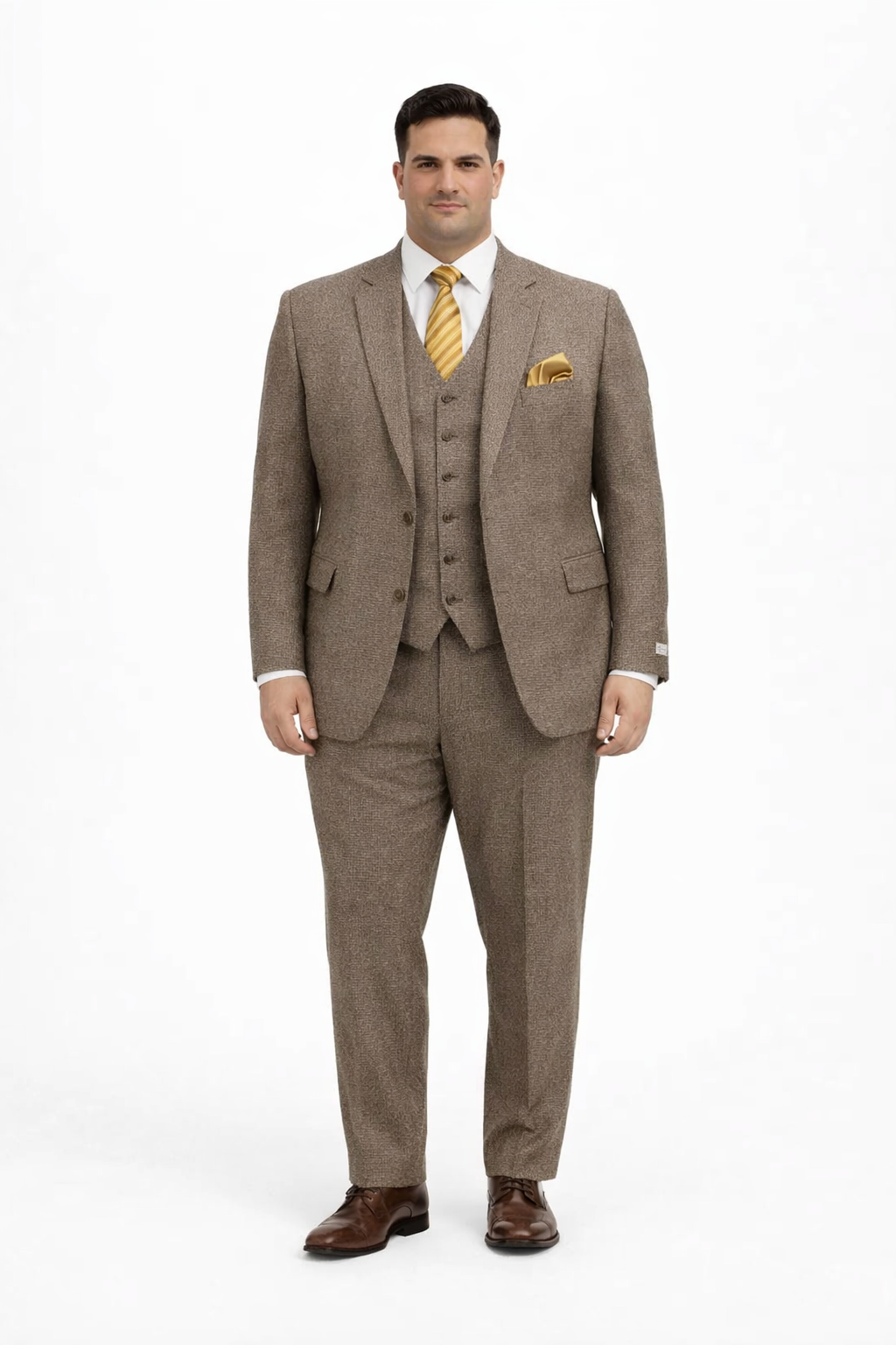 1930s Fashion Tweed ~ Herringbone Pattern  - Mens 1930 Suit -  1930s Tuxedo - Flap Pocket - Brown Suit