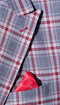 Stylish Grey and Red Checkered Suit for Men – Slim Fit 3 Piece Formal Outfit