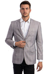 "Grey & Bronze Windowpane Plaid Men's Regular Fit Sport Coat"