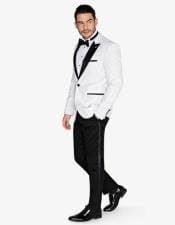 White and Black Tuxedo - AlbertoNardoniStore