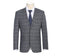293-14 Men's Classic Fit Single Breasted Grey & White Check Suits