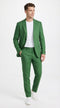 Men’s Emerald Green Linen Suit Set – Lightweight Summer Blazer and Pants, Casual Formal Summer Suit, Breathable Wedding Party Outfit