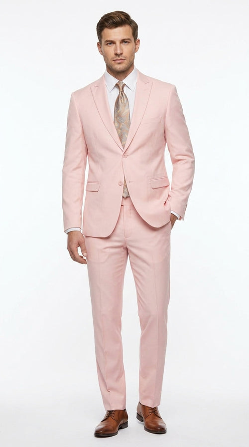 Men's Light Pink 2 Piece Suit, Formal Dress Suit for Weddings, Prom, Parties, Summer Events Slim Fitted By Vitali | Alberto Nardoni Men's Light Pink 2 Piece Suit, Formal Dress Suit for Weddings, Prom, Parties, Summer Events Slim Fitted By Vitali | Alberto Nardoni
