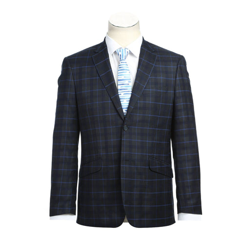 293-27 Men's Classic Fit Checked Suits