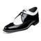 1920s Dress Shoes Shiny Black Wingtip 00375-01
