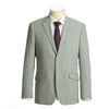611-1 Men's Slim Fit Notch Lapels Gray Stripe Cotton Suits