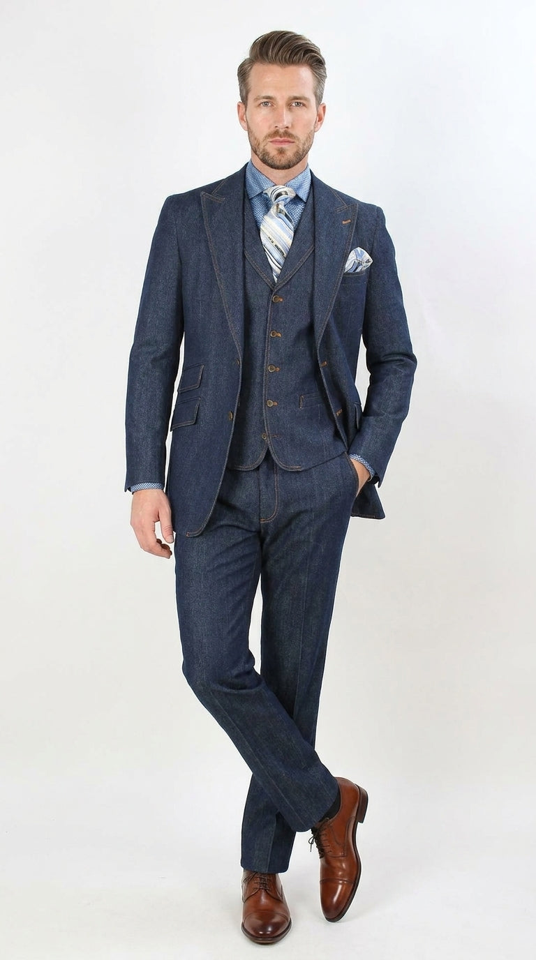 Denim Suits for Men | Suit Jacket with Jeans | Alberto Nardoni