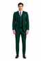 Mens Forest Green 3 Piece 2 Button Slim Fit Suit