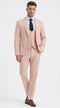 Men’s Gatsby Blush Pink Peachish Color 3-Piece Suit – Blush Pink Wedding, Prom & Vintage Formal Suit