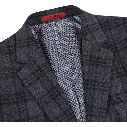 294-15 Men's Slim Fit Checked Suits