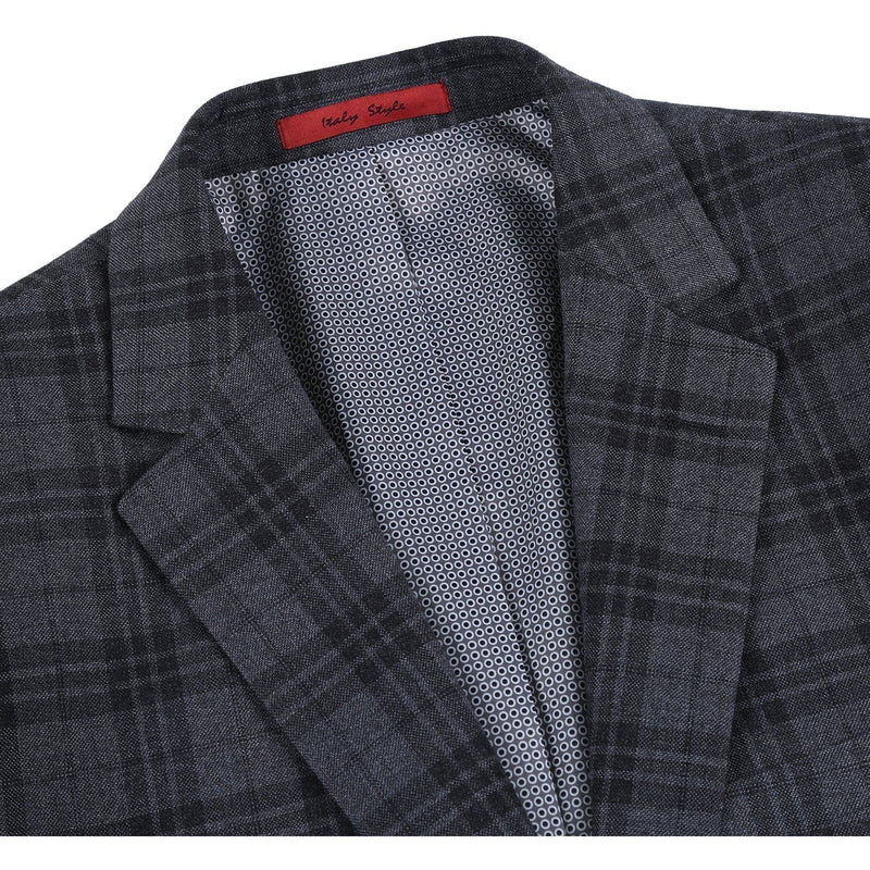 294-15 Men's Slim Fit Checked Suits