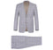 292-7 Men's Slim Fit 2-Piece Single Breasted Check Dress Suit