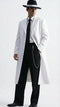 Menâ€™s White Long Zoot Style Suit  | Vintage Gangster Mafia Formal Coat with Black Pants