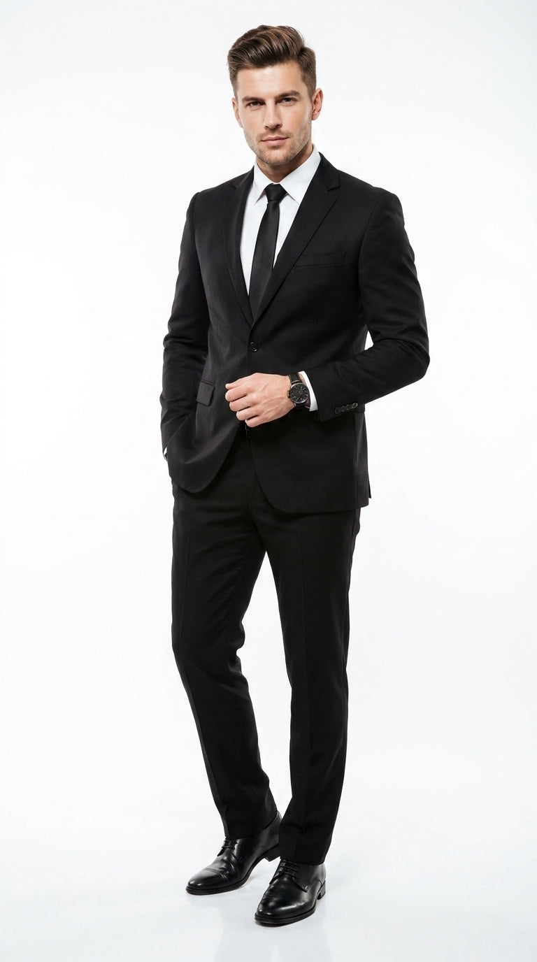 Men’s Black Men in Black Inspired Suit – Classic 2 Button Agent Style Formal Suit