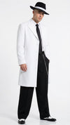 Men’s White Zoot Suit Gangster Style Outfit –  White Jacket + Vest + Pants + Shirt & Tie  Combo Package