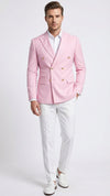 Men’s Light Pink Double Breasted Blazer – Sport Jacket Coat