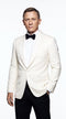 Men’s James Bond Style Ivory Dinner Jacket, White Tuxedo Blazer for Wedding, Prom and Black Tie Events