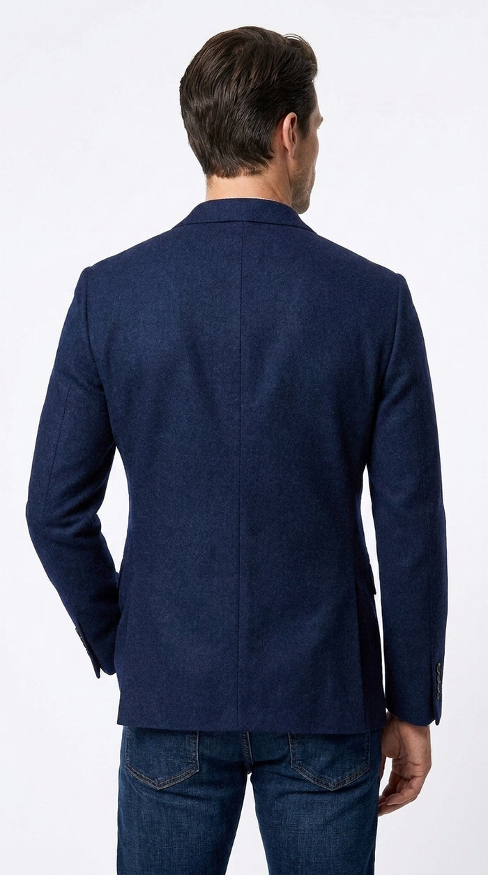 Men’s Navy Double-Breasted Blazer – Classic Fit 1920s Vintage Gatsby Style Sport Coat
