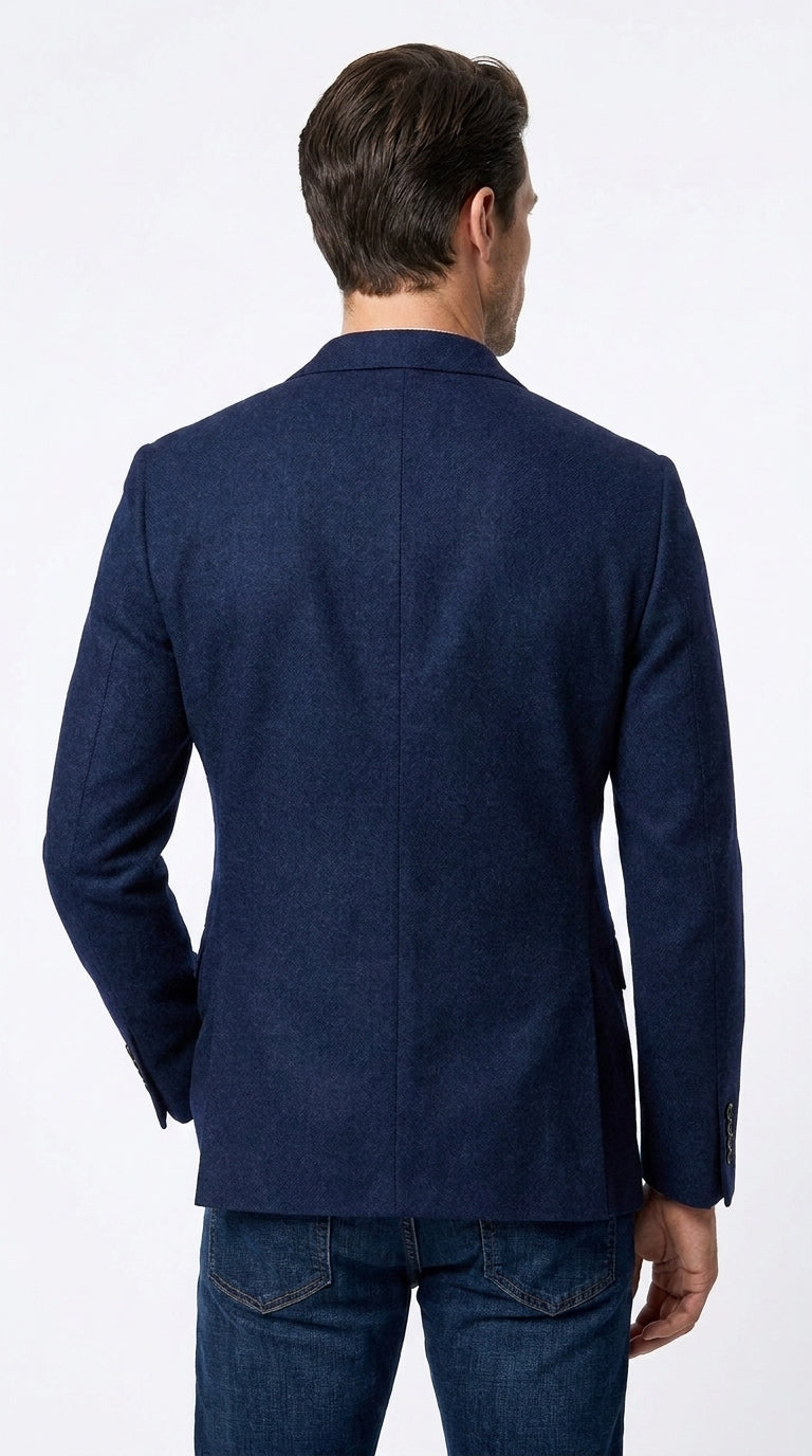 Men’s Navy Double-Breasted Blazer – Classic Fit 1920s Vintage Gatsby Style Sport Coat