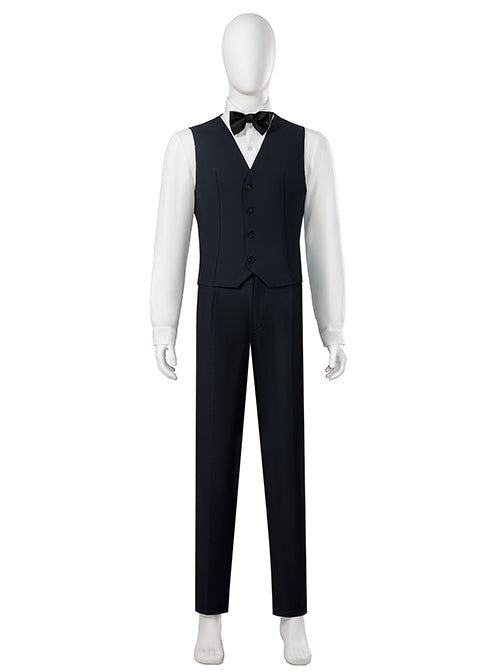 Black Suit Cosplay Costume for Men – Halloween Outfit Without Shoes