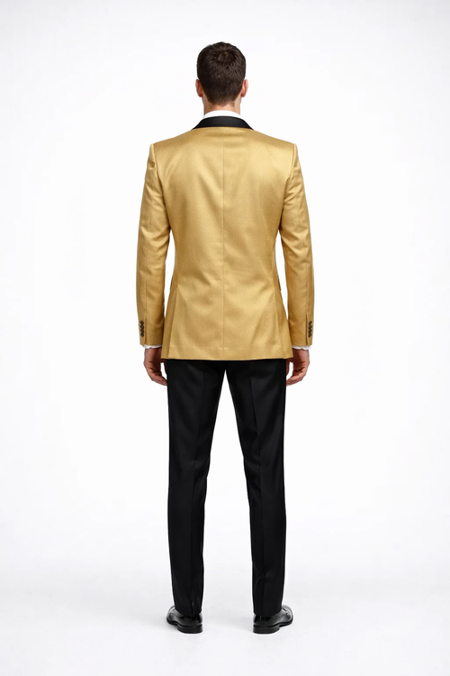 2 Toned Dinner Jacket with Gold Tuxedo