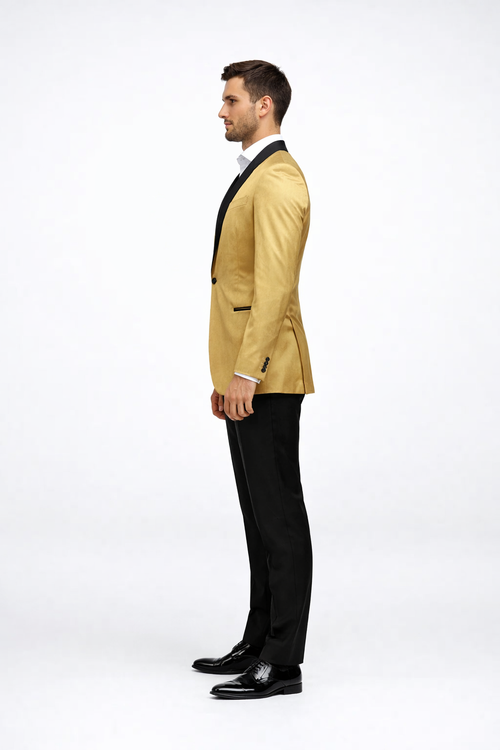 2 Toned Dinner Jacket with Gold Tuxedo