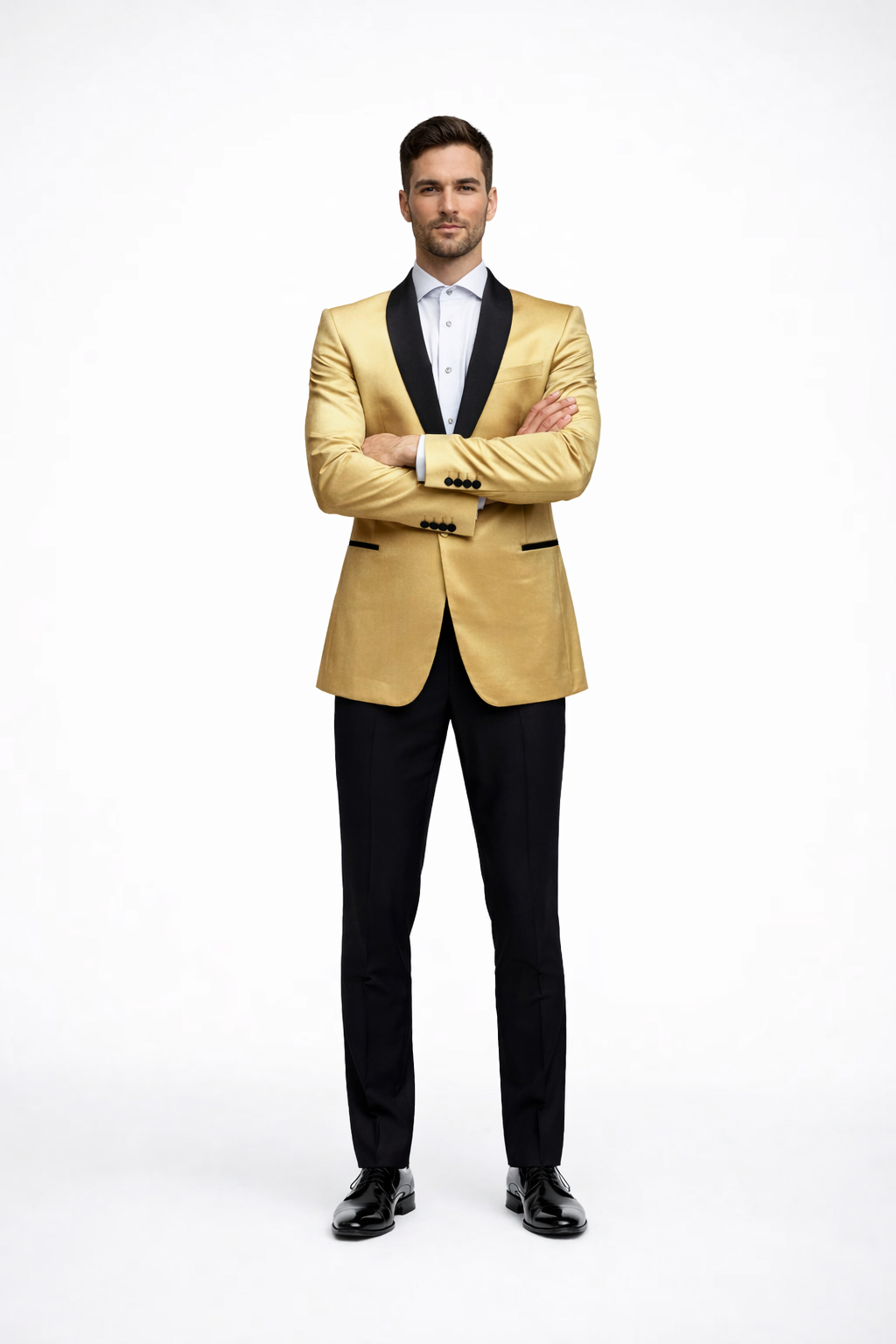 2 Toned Dinner Jacket with Gold Tuxedo