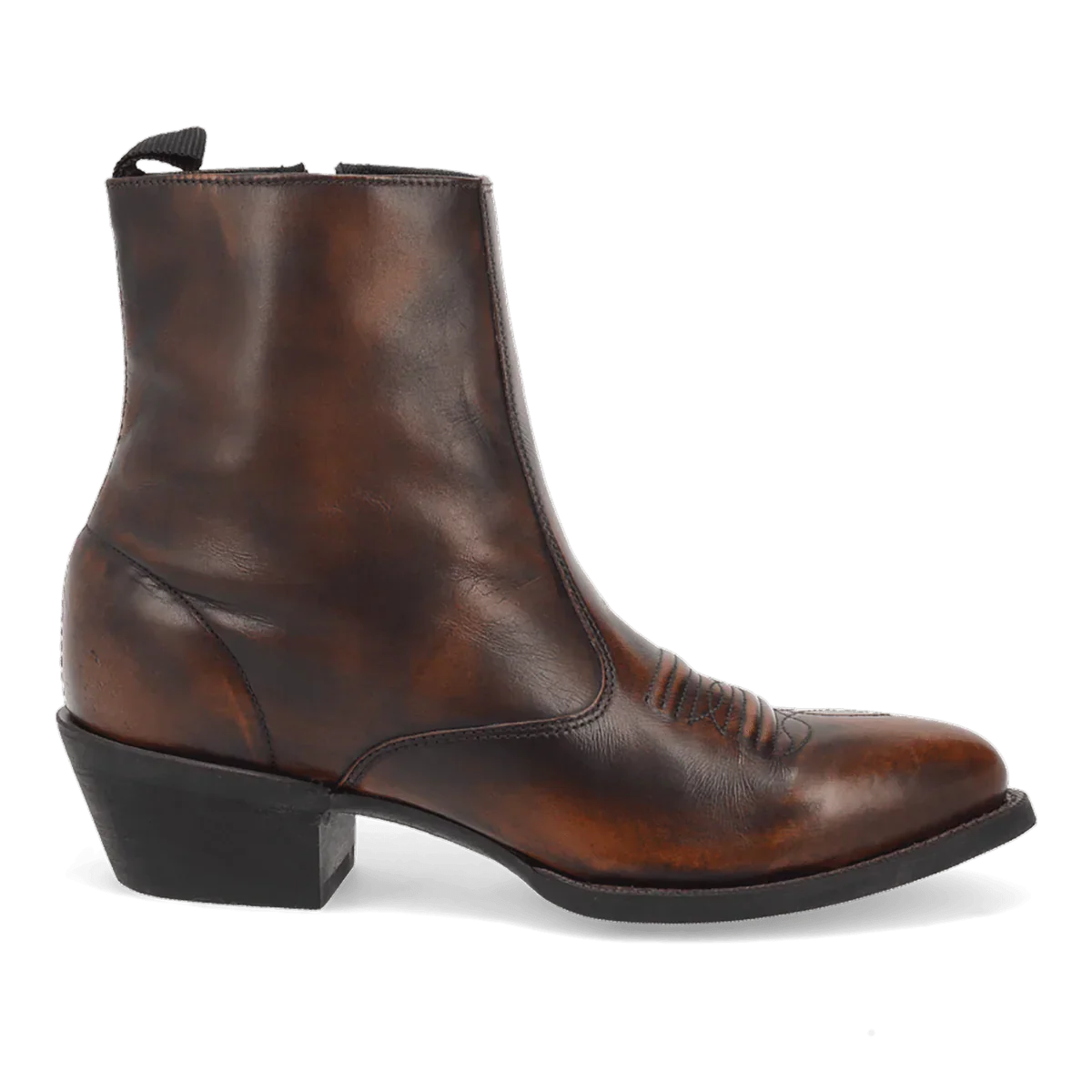 Laredo Men's Fletcher Leather Round Toe Boots with Zipper - Tan