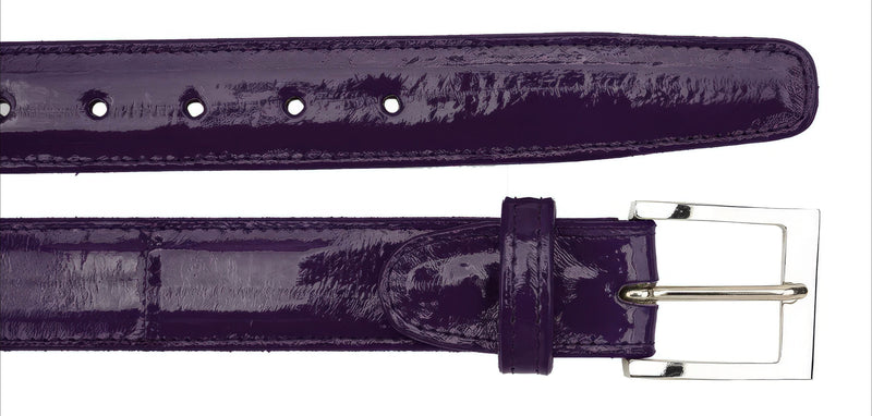 Belvedere Eel Belt Purple Luxury Dress Shoe