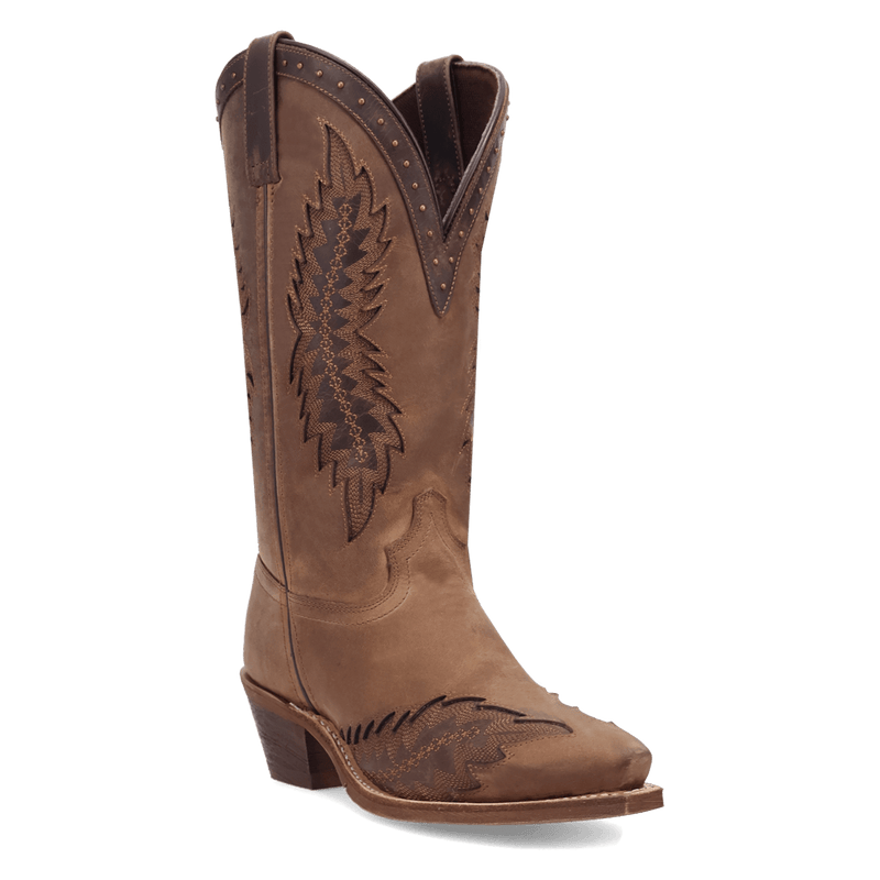 Laredo Coyote Creek Wide Calf Leather Boot - Rich Brown