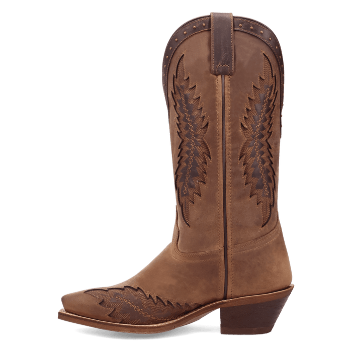 Laredo Coyote Creek Wide Calf Leather Boot - Rich Brown