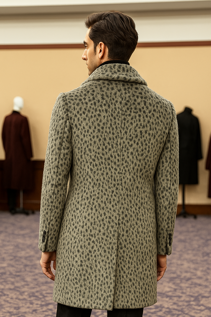 Vintage 1920s Gangster Pimp Coat â€“ Full Length Leopard Faux Fur Style