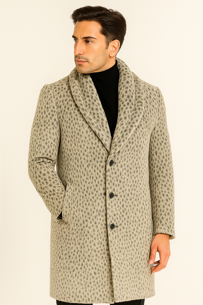 Vintage 1920s Gangster Pimp Coat â€“ Full Length Leopard Faux Fur Style