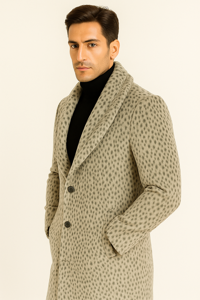 Vintage 1920s Gangster Pimp Coat â€“ Full Length Leopard Faux Fur Style
