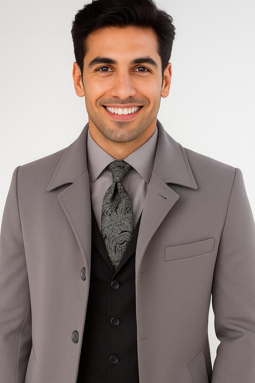 Men's Full Length Overcoat â€“ Classic Winter Long Top Coat
