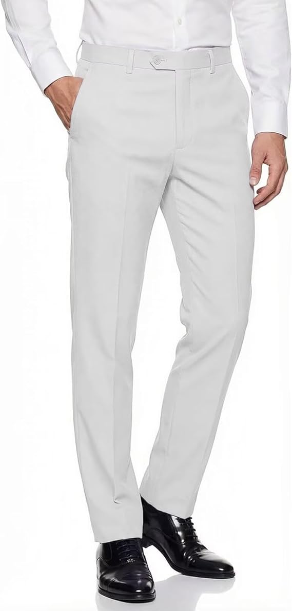 Mens Expandable Waist Business Casual Dress Pants