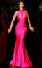 Jessica Angel JA2308 High Neck Halter Mermaid Cutout Ruched Jersey Dress
