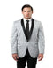 Men's Floral Paisley  Silver Tuxedo