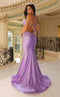 Jessica Angel JA2485 Halter Fitted Open Back Ruched Court Train Jersey Dress