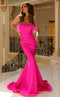 Jessica Angel JA2488 Strapless Sweetheart Mermaid Draped Train Jersey Dress