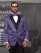 Mens Swirl Paisley Tuxedo in Purple & Black