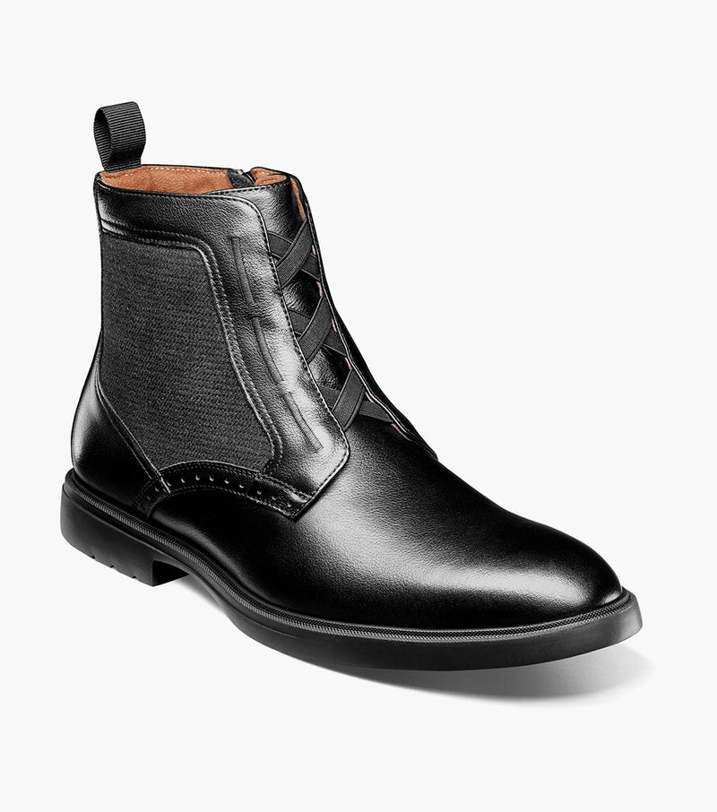 Stacy Adams Thompson Plain Toe Elastic Lace Boot by Stacy Adams Shoes