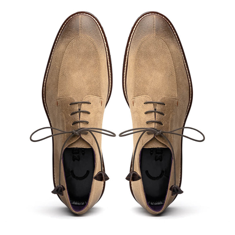 Zelli Campo Suede Goatskin / Wax Lace-up Shoes Oak (26-224-OAK)