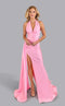 Jessica Angel JA2647 Halter V-Neck Sheath High Slit Prom Party Dress