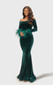 Jessica Angel JA2668 Off-Shoulder Mermaid Evening Formal Floor-Length Velvet Dress